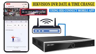 How to configure or change the date and time on a Hikvision DVR HVR using the HikConnect mobile app [upl. by Nuarb]