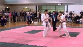 Sensei Dean Booth Victorian Kyokushin Karate Championships fight one [upl. by Tini]