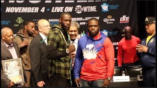 YOU BEAT ME IM RETIRING DEONTAY WILDER ASTONISHING COMMENT DURING FACE OFF W BERMANE STIVERNE [upl. by Irah]