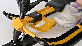 Snow Racer Sled Ski Slider with Steering Wheel Twin Brakes Snow Bike Sled  PHAT™ [upl. by Emerson]