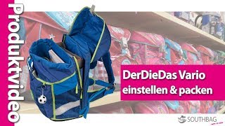 DerDieDas Ergoflex Vario Schulranzen  richtig einstellen und bepacken [upl. by Nagek]