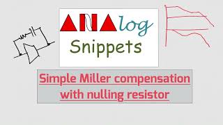 59 Miller compensation with nulling resistor [upl. by Munmro]