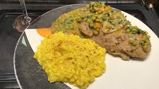 Ossobuco alla milanese con risotto giallo [upl. by Jonme]