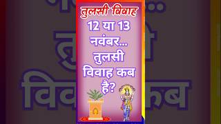 Tulsi Vivah 2024 date and puja vidhi Tulsi Vivah shubh muhurat  12 या 13 नवंबर तुलसी विवाह कब है [upl. by Boyce310]