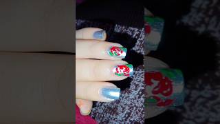 Rose nail art ✨🌹💅🏻naildesigns floralnailart youtubeshorts [upl. by Rimat392]