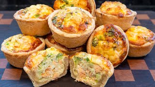 Mini Quiches Salmon and Broccoli [upl. by Yanal]