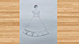 How To Draw A Barbie Doll Drawing Step By Step  Easy Drawing Ideas For Beginners  Pencil Sketch [upl. by Den]