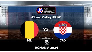 𝐋𝐈𝐕𝐄  BEL 🆚 CRO  CEV U18W  Final Round [upl. by Piegari545]