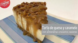 TARTA de QUESO Y CARAMELO  Con almendra crocanti casera [upl. by Irb507]