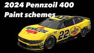 2024 NASCAR Cup Series Pennzoil 400 paint schemes [upl. by Ennalorac]