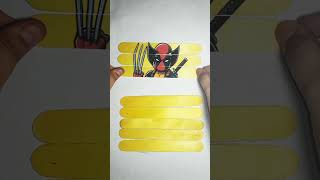 Deadpool amp wolverine stick puzzle shorts viral game art drawing deadpool wolverine [upl. by Nnaeirual]