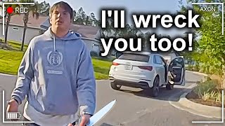 Guy Wrecks His Moms Car Attacks Police [upl. by Nnalyrehc]