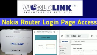 Worldlink Nokia Router Login Page Access  How To Access Worldlink Router Login Page [upl. by Sutherland15]