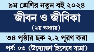 জীবন জীবিকা নবম শ্রেণি ২য় অধ্যায় ৩৪ পৃষ্ঠা ছক পূরণ । Jibon Jibika Class 9 Chapter 2 Page 34 Solve [upl. by Eisor698]