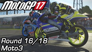 2017 Michelin Australian Motorcycle Grand Prix  Moto3 Round 1618  MotoGP 17 PC [upl. by Ssyla]