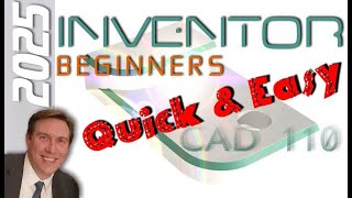 E1 Autodesk Inventor 2025  Basic Modeling for Beginners Tutorial with Training Guide [upl. by Liatrice]