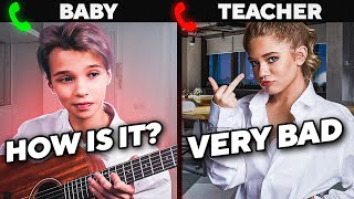 BABY VIRTUOSO pretends to be a BEGINNGER on LESSON  BEST REACTIONS OF ALL TIME [upl. by Gnaoh]