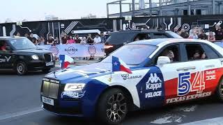 GUMBALL 3000 European Tour arriving at Battersea Power Station London from Edinburgh [upl. by Strander957]