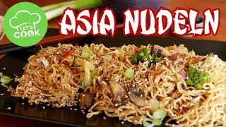 Gebratene Nudeln wie beim Asiaten 😍 schnell amp einfach asiatisch kochen  Lets Cook [upl. by Nylorak]