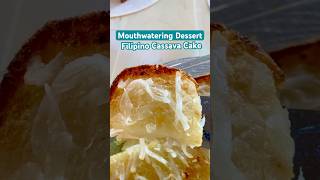 Custardy Delicious Filipino Dessert CASSAVA CAKE Mouthwatering PerfectPotluckDessert shorts [upl. by Drusilla]