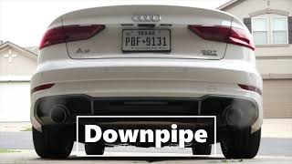 2017 Audi A3 8V 20T Quattro Exhaust Comparison [upl. by Eirahs]