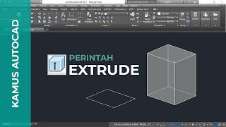 Cara EXTRUDE Objek di AutoCAD  Fungsi Perintah EXTRUDE [upl. by Anoy]