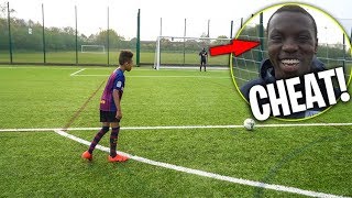 The BEAST GK is a CHEATER  Free kick Challenge [upl. by Ellenahc]