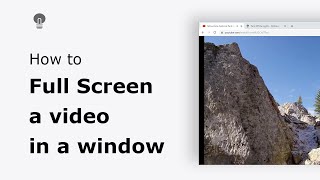 🔵How to full screen a video in the browser window [upl. by Ansell577]