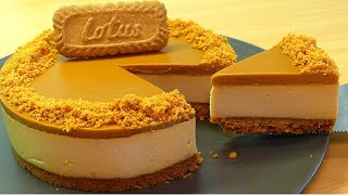 NoBake Lotus Biscoff Cheesecake No gelatin No egg No oven No mixer [upl. by Earezed924]