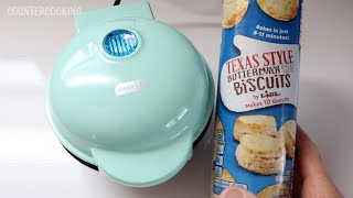 Cooking Biscuits In A Dash Mini Pie Maker  Easy Biscuits For One [upl. by Valerio]