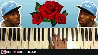 HOW TO PLAY  Tyler The Creator  Rose Tinted Cheeks Piano Tutorial Lesson [upl. by Fonda116]