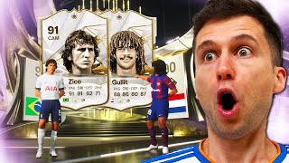 INCRÍVEL TIREI O ZICO E GULLIT ABRINDO OS PACKS DE ICON BASE 🤑🤑 ESSE DME É BUGADO DEMAIS EA FC 24 [upl. by Margaretta]