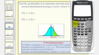 Normal Distribution Find Probability Using With Zscores Using the TI84 [upl. by Swetiana264]