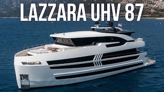 This €10000000 Yacht is INCREDIBLE  Lazzara UHV 87 SuperYacht Tour [upl. by Ahsinid]