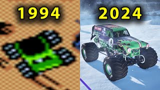 GRAVE DIGGER Monster Truck EVOLUTION in MONSTER JAM GAMES 19942024 [upl. by Arocat]