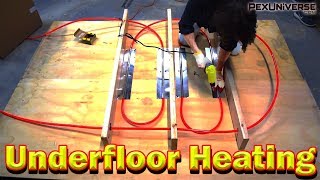 How To Install Radiant Floor Heating System w HEAT TRANSFER PLATES [upl. by Platt]