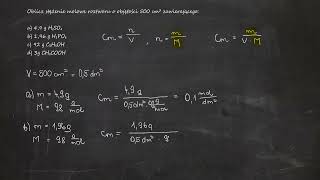 Oblicz stężenie molowe roztworu o objętości 500 cm³ zawierającego a 49 g H₂SO₄ b 196 g H₃PO₄ [upl. by Feliks214]