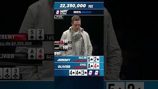 A 22390000 Pot and a Card Away From Winning The Title shorts [upl. by Atsirk]