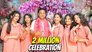 2 Million ki Celebration 🎉🥳Ghar Ko Decor Kardia😍Pink Day💕Sistrology [upl. by Haelak]