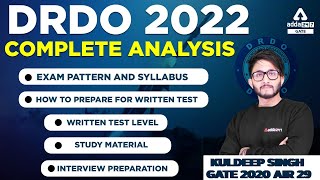 DRDO Scientist B Recruitment 2022  Syllabus Exam Pattern amp Preparation Strategy [upl. by Ellatsyrc]