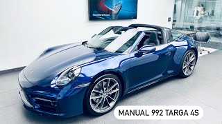 New 2024 Gentian Blue Porsche 911 Targa 4S  Manual Transmission [upl. by Nannerb885]