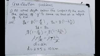 Acceleration due to gravity depth and height problems physicsstudytime9614 Gravitationshorts [upl. by Ecinej]