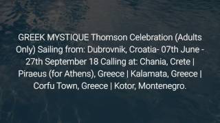 Whats new for 2018 with Thomson cruises  Tui Cruises [upl. by Ayatnahs]