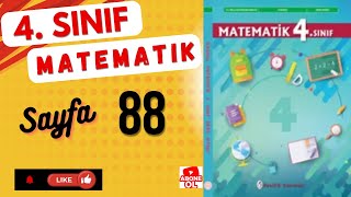 4Sınıf Matematik Ders Kitabı Sayfa 88 Cevaplar Çözümler 3Ünite Çarpma İşlemi Pasifik Yayınları [upl. by Alston290]