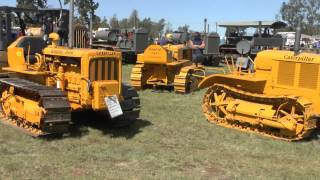 CRAWLER TRACTORS AT KINGAROY VINTAGE MACHINERY SHOW SEPTEMBER 2015 [upl. by Sirromed]