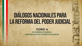 Diálogos Nacionales para la Reforma del Poder Judicial  Resumen Foro 4 División de Poderes [upl. by Elacim]