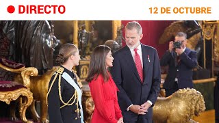 12 de OCTUBRE RECEPCIÓN de los REYES en el DÍA de la FIESTA NACIONAL  RTVE Noticias [upl. by Bebe]