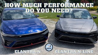 2024 Hyundai Elantra NLine vs 2024 Elantra N Performance Price Features Comparison amp Review [upl. by Enileda]