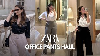 ZARA Office Pants Haul  Formal Pants amp Trousers You Must Have  Sana Grover [upl. by Green509]