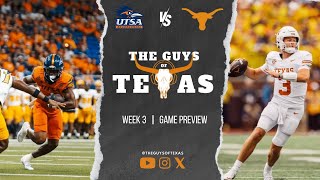 Week 3 Preview UTSA vs Texas Longhorns Football [upl. by Sapphira]